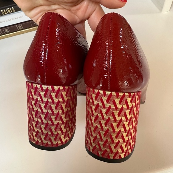 Chie Mihara Red Patent Leather Petard Pumps Size 39 1/2 - Picture 9 of 13